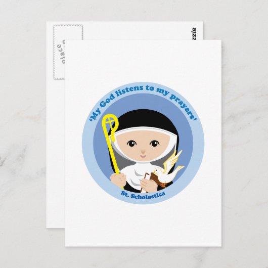 St. Scholastica Postkarte (Vorne/Hinten)
