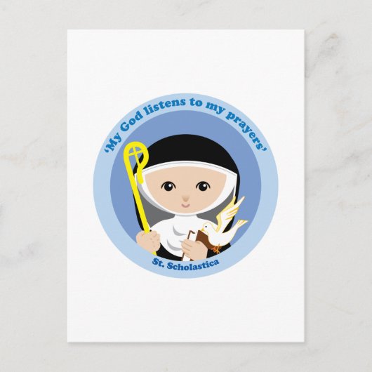 St. Scholastica Postkarte (Vorderseite)