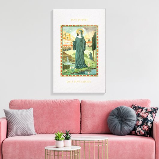 St. Scholastica & St. Benedict Leinwanddruck (Insitu (Wohnzimmer))