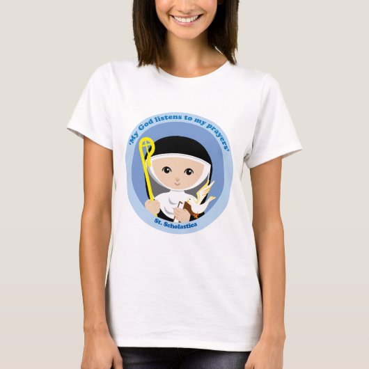 St. Scholastica T-Shirt (Vorderseite)