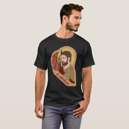 St Sebastian Archery Archer Catholic Patron Saint T-Shirt (Vorne ganz)