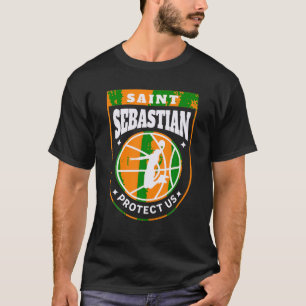 St Sebastian Basketball Dunk Schutzheilige des Spo T-Shirt
