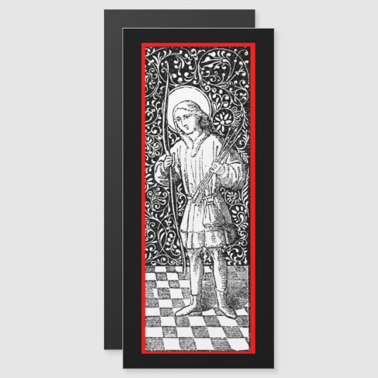 St. Sebastian (BG 01b) Magnetic Greeting Card Magnetkarte (Vorne/Hinten)