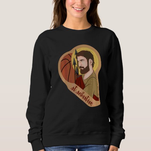 St. Sebastian Bogenschießen Bogenschütze Katholisc Sweatshirt (Vorderseite)