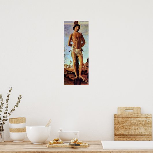 St. Sebastian by Sandro Botticelli Poster (Küche)
