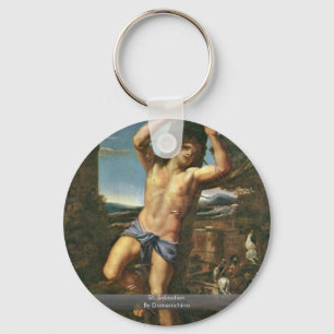 St. Sebastian durch Domenichino Schlüsselanhänger