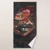 St. Sebastian Embraced by Irene, La Tour Badehandtuch (Badehandtuch)