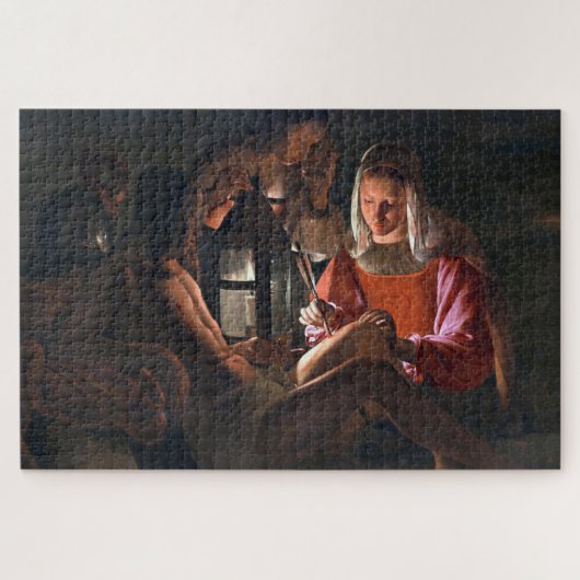 St. Sebastian Embraced by Irene, La Tour Puzzle (Horizontal)