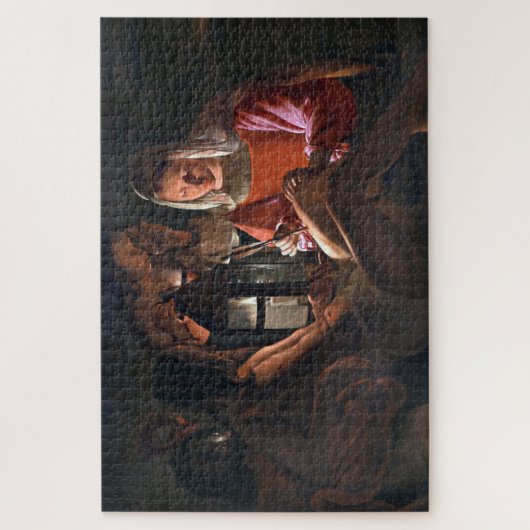 St. Sebastian Embraced by Irene, La Tour Puzzle (Vertikal)