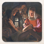 St. Sebastian Embraced by Irene, La Tour Rechteckiger Pappuntersetzer (Vorderseite)