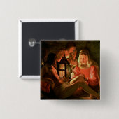 St. Sebastian geneigt von der heiligen Frau (Öl Button (Vorne & Hinten)