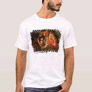 St. Sebastian geneigt von der heiligen Frau (Öl T-Shirt