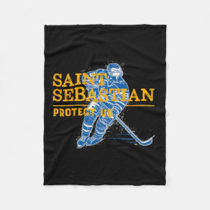 St. Sebastian Hockey Patron Heiliger Sportler Fleecedecke