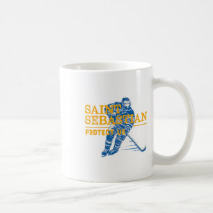 St. Sebastian Hockey Patron Heiliger Sportler Kaffeetasse