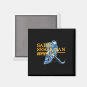 St. Sebastian Hockey Patron Heiliger Sportler Magnet (Vorderseite/Rückseite)