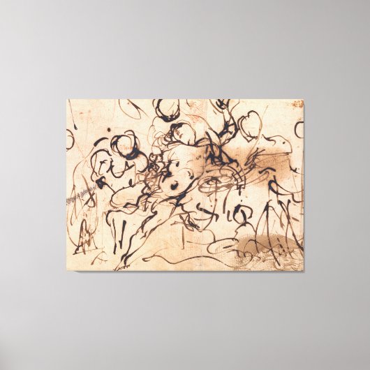 St. Sebastian plejes af kvinderne oder Der Tod des Leinwanddruck (Vorderseite)