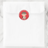 St. Sebastian Runder Aufkleber (Tasche)