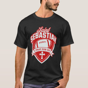 St. Sebastian Schutzheilige Fußball Spieler Spur T-Shirt