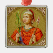 St. Sebastian (SNV 24) Premium Square Silbernes Ornament (Vorne)