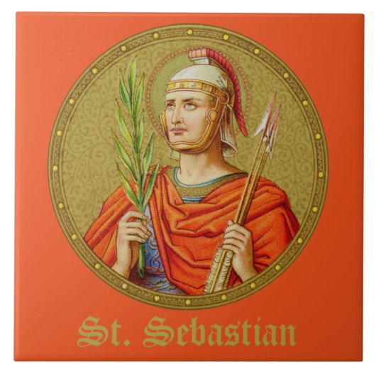 St. Sebastian (SNV 24) (Rundbild) Tile 1 Fliese (Vorderseite)