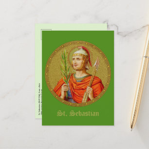 St. Sebastian (SNV 24) (Rundes Bild) Vertikaler Pf Postkarte