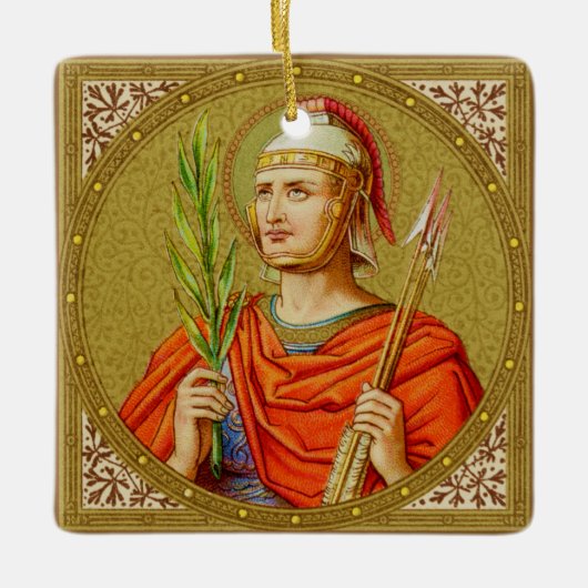 St. Sebastian (SNV 24) Square Keramik Keramikornament (Vorderseite)