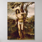 St. Sebastian und Madonna mit Sesseln von Il Sodom Poster (Vorne)