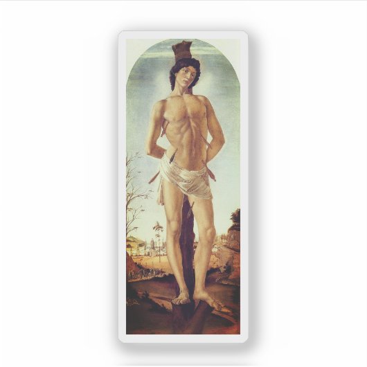 St. Sebastian von Boticelli, 1474 Aufkleber (Vorderseite)