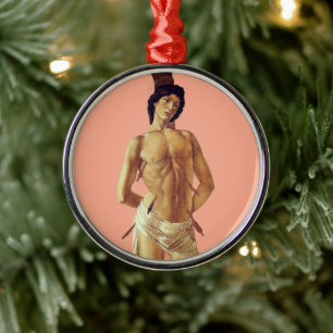 St. Sebastian von Boticelli, rekontextualisiert Ornament Aus Metall