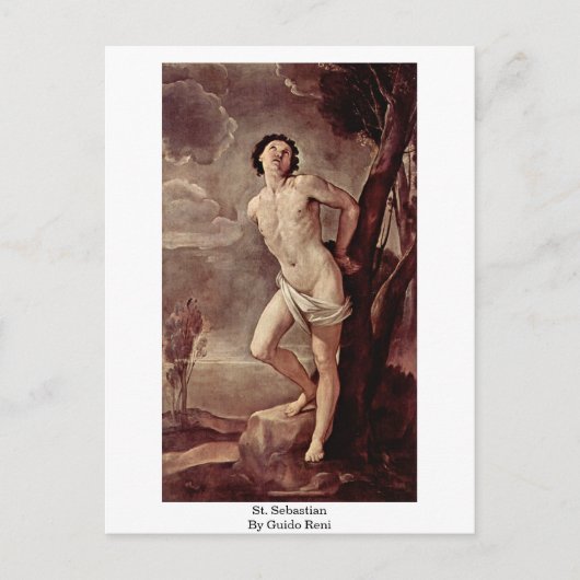 St. Sebastian Von Guido Reni Postkarte (Vorderseite)