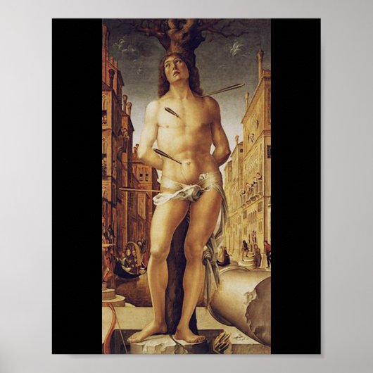 St Sebastian von Liberale Da Verona Poster (Vorne)