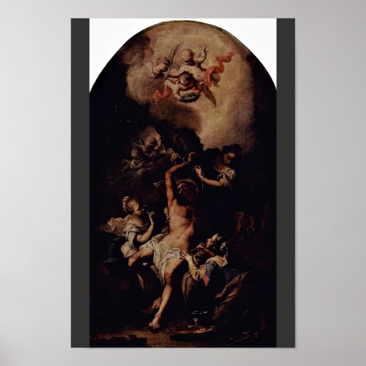 St. Sebastian Von Unterberger Michelangelo Poster (Vorne)
