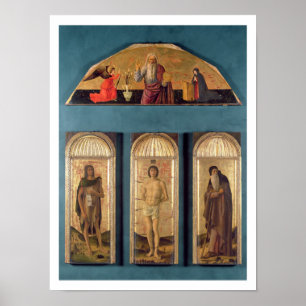 St.Sebastian zwischen Johannes der Baptist und St. Poster