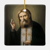St. Seraphim von Sarov Keramik Keramikornament (Rückseite)