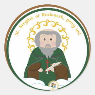 St. Sergius of Radonezh Classic Round Sticker