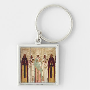 St. Sergius von Radonesh mit den Heiligen von Schlüsselanhänger