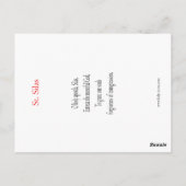 St. Silas Prayer Card Postkarte (Rückseite)