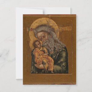 St. Simeon the God-Receiver Orthodox Icon Postkarte