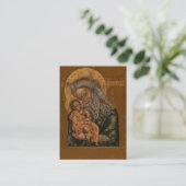 St. Simeon the God-Receiver Orthodox Prayer Card Platzkarte (Stehend Vorderseite)
