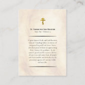 St. Simeon the God-Receiver Orthodox Prayer Card Platzkarte (Rückseite)