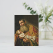St. Simeon Vorstellung des Säuglings Christus Postkarte (Stehend Vorderseite)