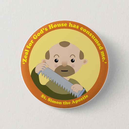 St Simon der Apostel Button (Vorderseite)