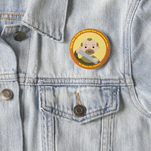 St Simon der Apostel Button (Beispiel)