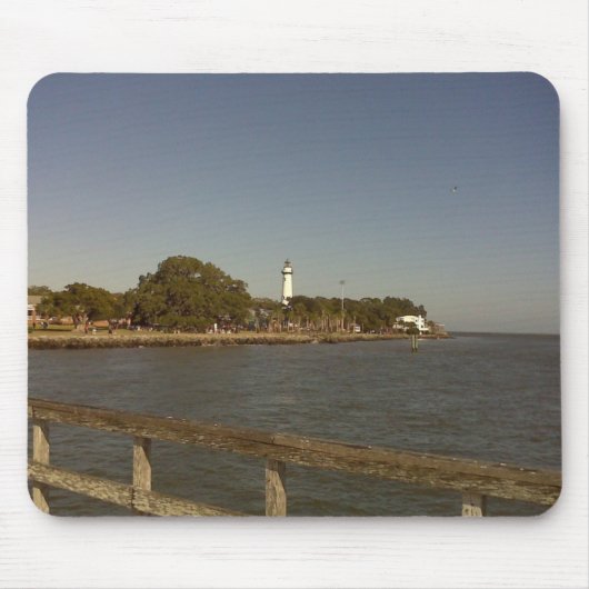 St Simon Insel-Leuchtturm Mousepad (Vorne)