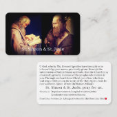 St. Simon & St. Jude Prayer Card Telefonnummerkarte (Vorne/Hinten)