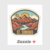 St. Simons, Georgia Aufkleber (Blatt)