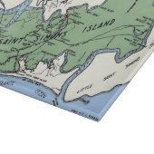 St Simons Insel Karte Schneidebrett (Ecke)