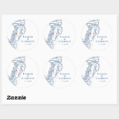 St. Simons Island and Sea Island Gastgeschenk Hoch Runder Aufkleber (Blatt)