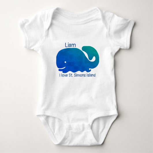 St. Simons Island GA Baby Bodysuit Baby Strampler (Vorderseite)