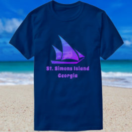 St. Simons Island GA Sailboat T-Shirt